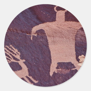 Newspaper Rock, Utah, Verenigde Staten Ronde Sticker