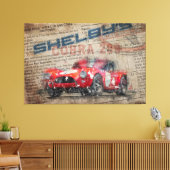 Newspaper Shelby Cobra 289 Canvas Afdruk (Insitu (Woonkamer))