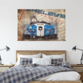 Newspaper Shelby Cobra 427 Canvas Afdruk (Insitu (Slaapkamer))
