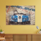 Newspaper Shelby Cobra 427 Canvas Afdruk (Insitu (Woonkamer))