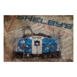 Newspaper Shelby Cobra 427 Perfect Poster