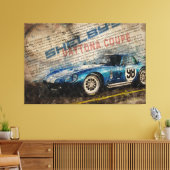 Newspaper Shelby Daytona Coupe 2 Canvas Afdruk (Insitu (Woonkamer))