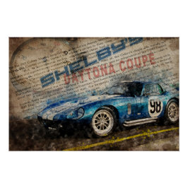 Newspaper Shelby Daytona Coupe 2 Perfect Poster