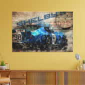 Newspaper Shelby Daytona Coupe Canvas Afdruk (Insitu (Woonkamer))
