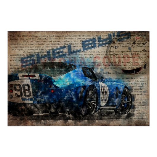 Newspaper Shelby Daytona Coupe Perfect Poster (Voorkant)