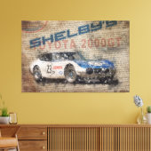 Newspaper Shelby Toyota 2000GT Canvas Afdruk (Insitu (Woonkamer))
