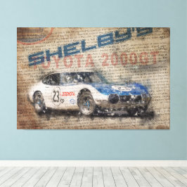 Newspaper Shelby Toyota 2000GT Canvas Afdruk