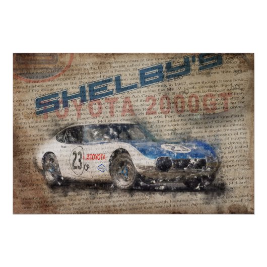 Newspaper Shelby Toyota 2000GT Perfect Poster (Voorkant)