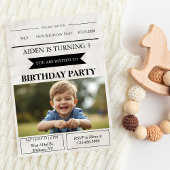 Newspaper Style Custom Photo Birthday Kaart