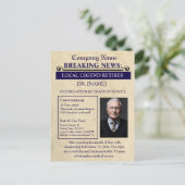 Newspaper Style Doctor Retirement Card | Custom Briefkaart (Staand voorkant)