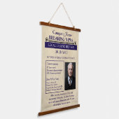Newspaper Style Doctor Retirement Card | Custom Hangend Wandkleed (Gebogen)
