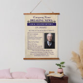 Newspaper Style Doctor Retirement Card | Custom Hangend Wandkleed (Slaapkamer)