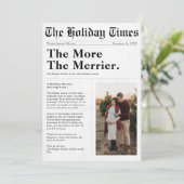 Newspaper Style | The More The Merrier Pregnancy Aankondiging (Staand voorkant)