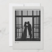 Newspaper-Style Wedding Invitation Kaart (Achterkant)