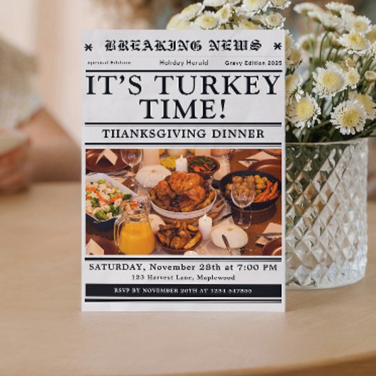 Newspaper Thanksgiving Dinner Fall  Kaart
