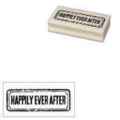 Newspaper Themed Distressed Happily Ever After Rubberstempel (Gestempeld)
