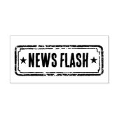 Newspaper Themed Distressed News Flash Rubberstempel (Afrduk)