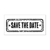 Newspaper Themed Distressed Save the date! Rubberstempel (Afrduk)