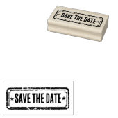 Newspaper Themed Distressed Save the date! Rubberstempel (Gestempeld)