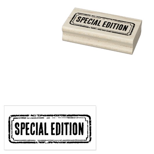 Newspaper Themed Distressed Special Edition Rubberstempel (Gestempeld)