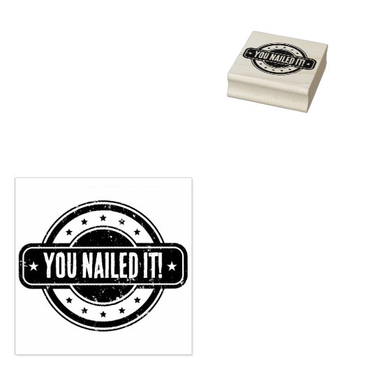 Newspaper Themed Distressed You Nailed it! Rubberstempel (Gestempeld)