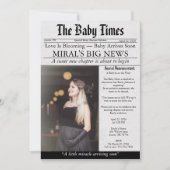 Newspaper Unique Fun Photo aesthetic Baby Shower Kaart (Voorkant)