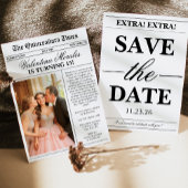 Newspaper Unique Fun Photo Quinceanera Kaart
