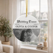 Newspaper Wedding Keramisch Ornament