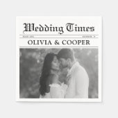 Newspaper Wedding Napkins Servet (Voorkant)