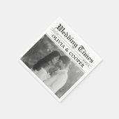 Newspaper Wedding Napkins Servet (Hoek)