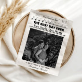Newspaper Wedding Timeline & Program Infographic