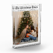 Newspaper What A Year Black White Photo Christmas Fotoblokken (Links)