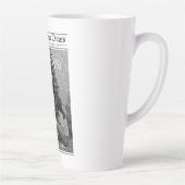 Newspaper What A Year Black White Photo Christmas Latte Mok (Rechts)