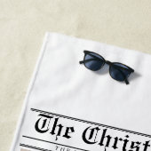 Newspaper What A Year Black White Photo Christmas Strandlaken (In situ)