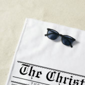 Newspaper What A Year Black White Photo Christmas Strandlaken (In situ)