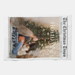 Newspaper What A Year Black White Photo Christmas Theedoek