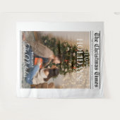 Newspaper What A Year Black White Photo Christmas Wandkleed (Voorkant (horizontaal))
