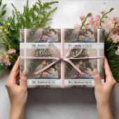 Newspaper What A Year Holiday Photo Christmas Cadeaupapier