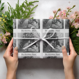 Newspaper What A Year Holiday Photo Christmas Cadeaupapier