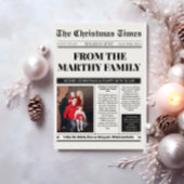 Newspaper Year in Review Photo Collage Christmas  Feestdagenkaart