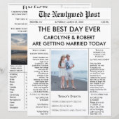 Newspapier Wedding Programme (Voorkant / Achterkant)