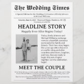 Newspapier Wedding Programme Flyer (Voorkant)