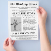 Newspapier Wedding Programme Flyer (Hand)