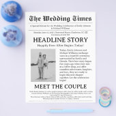 Newspapier Wedding Programme Flyer (Enkel)