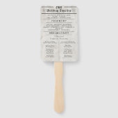 Newspapier Wedding Programme Handwaaier (Achterkant)