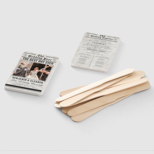 Newspapier Wedding Programme Handwaaier (Niet-gemonteerd)