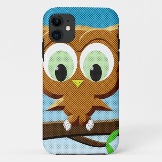 Newsprint Cartoon Owl Case-Mate iPhone Case (Achterkant)