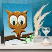 Newsprint Cartoon Owl Fotoplaat (Zijkant)