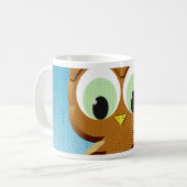 Newsprint Cartoon Owl Koffiemok (Voorkant links)