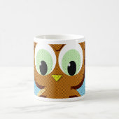 Newsprint Cartoon Owl Koffiemok (Center)